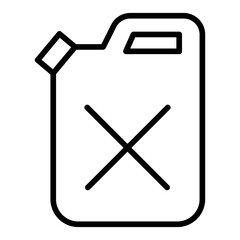 Outline Fuel can icon