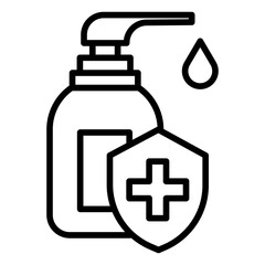Outline Medical Lotion icon
