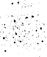 Splashes of black paint. vector