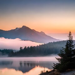 Fototapeta premium sunrise in the mountains