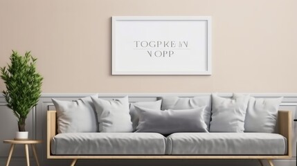 Elevate Your Space with a Stunning Canvas Frame 3D Mockup: Modern Living Room Inspirations