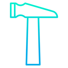 Outline gradient Hammer icon