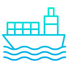 Outline gradient Ship icon