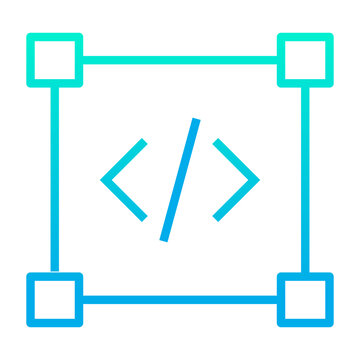 Outline gradient  code icon