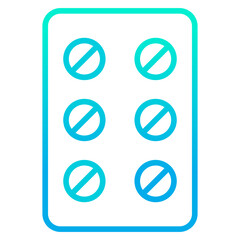 Outline gradient Pill sheet icon