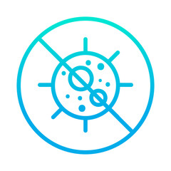 Obraz premium Outline gradient Anti Bacteria icon
