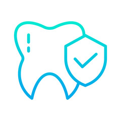 Outline gradient Dental Protected icon