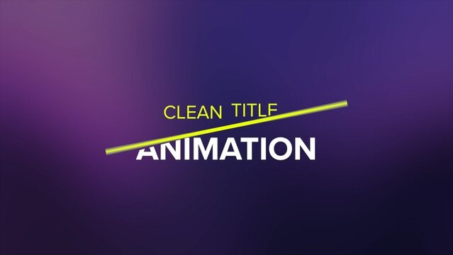 Professional Clean Animated Title Lower Third Template