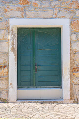 Old window in Mediterranean architecture.