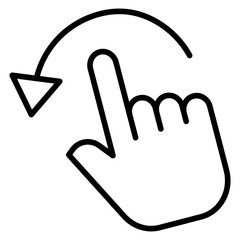 Outline Rotate hand gesture icon