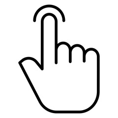 Outline Tap hand gesture icon