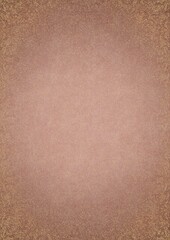 Hand-drawn abstract ornament. Light semi transparent pale pink and golden splatter on a pale pink back, with vignette of same pattern in gold on a darker color. Paper texture. A4. (pattern: p06e)