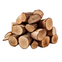 Firewood (Apple) isolated on transparent background