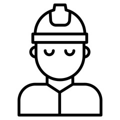 Outline Labor man icon