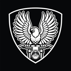 American eagle on a motorcycle