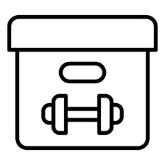 Outline Gym Box icon