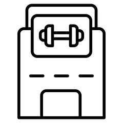 Outline Gym Building icon