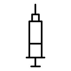 Outline Drug syringe icon