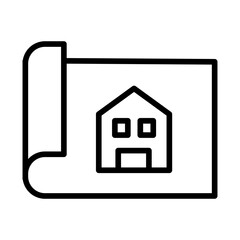 Outline Architect Plan icon