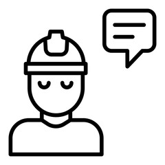 Outline Engineering Chat icon