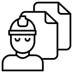 Outline Woman File icon