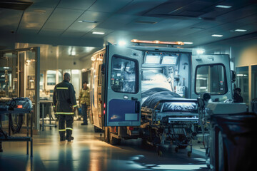 Medical professionals deliver urgent care in a bustling emergency room, ensuring critical support