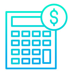 Outline gradient Finance Calculation icon