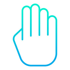 Outline gradient Four hand gestures icon