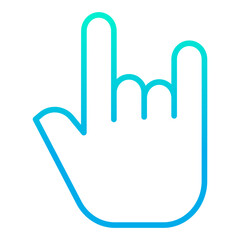 Outline gradient Maloik hand gesture icon