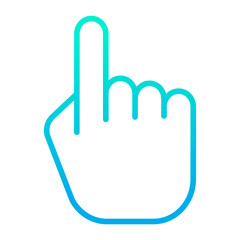 Outline gradient One hand gesture icon