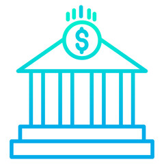 Outline gradient Bank icon