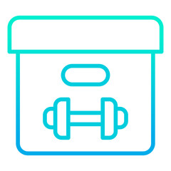 Outline gradient Gym Box icon