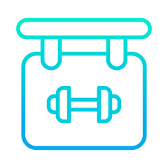 Outline gradient Gym Board icon