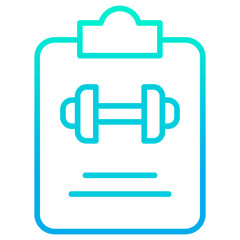 Outline gradient Gym Checklist icon