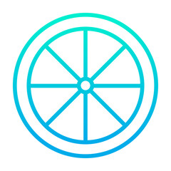 Obraz premium Outline gradient Lemon Slice icon