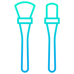 Outline gradient Makeup brush icon
