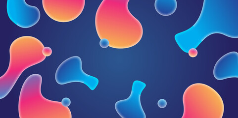 Geometric Abstract Backgrounds Design. Composition of simple liquid geometric shapes background. 