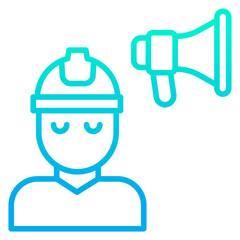 Outline gradient Worker Announcement icon