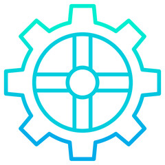Obraz premium Outline gradient Gear icon