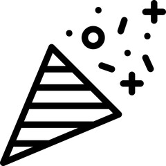 Confetti icon on transparent background