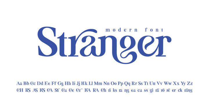 Luxury serif font in modern style, this typeface has a big set of ligatures and alternates and can be used for logos