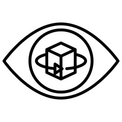 Outline Eye 360 icon