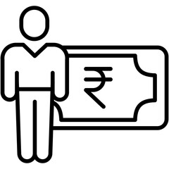 Outline Rupees Salary icon