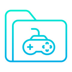 Outline gradient Game Folder icon