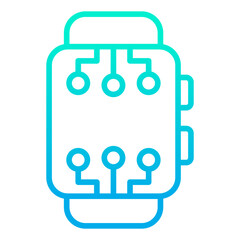 Outline gradient Digital Smartwatch icon