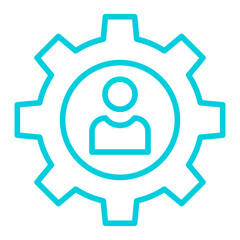 Outline gradient User Management icon