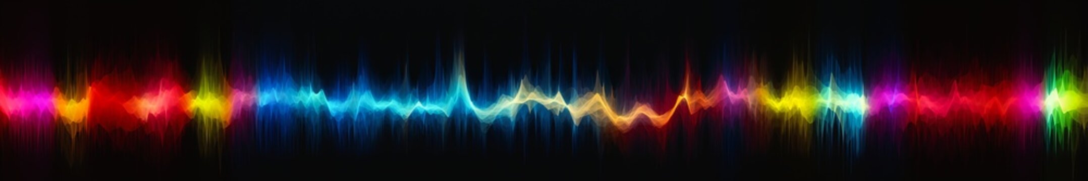 closeup sound wave spectral portrait plain studio background filters sparse floating particles thin strokes lossless quality ears listening solid colored shapes