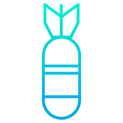 Outline gradient Bomb icon