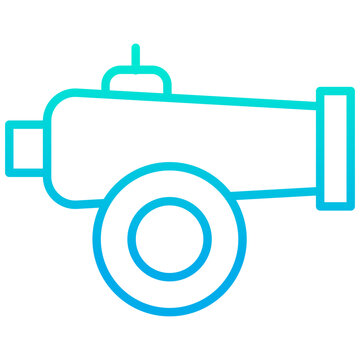 recommend clip art: Outline gradient Cannon icon