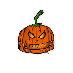 watercolor set of autumn pumpkin maple ornament elements vector illustration © Luis M